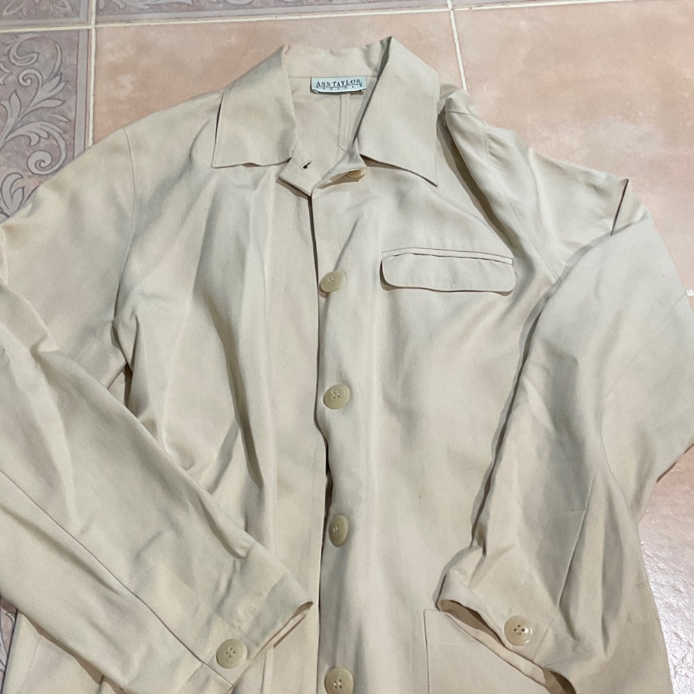 Ann Taylor Light Tan Button Down Shirt